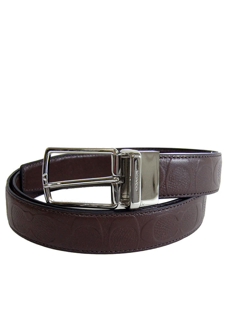 Coach Mens Modern Harness Cut To Size Reversible Signature Belt 38MM - Mahogany