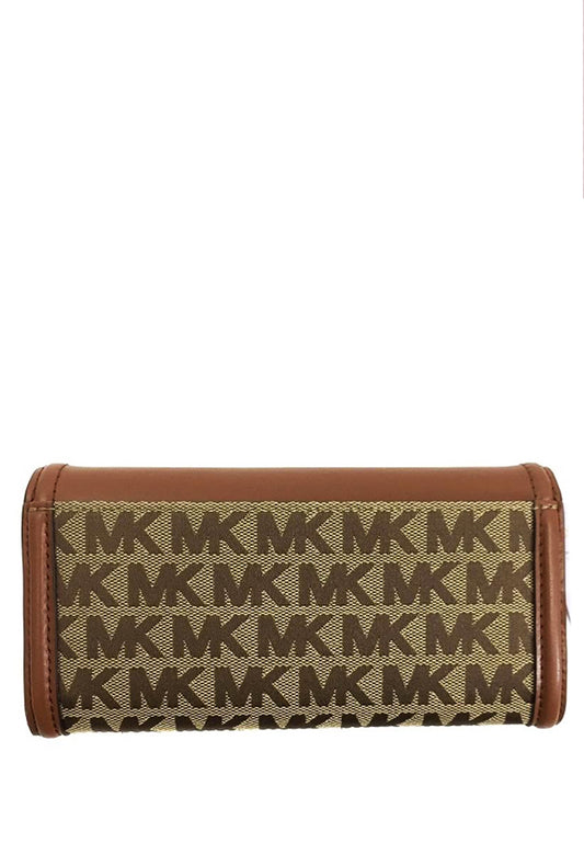 Michael Kors Fulton Large Flap Continental Wallet- Brown