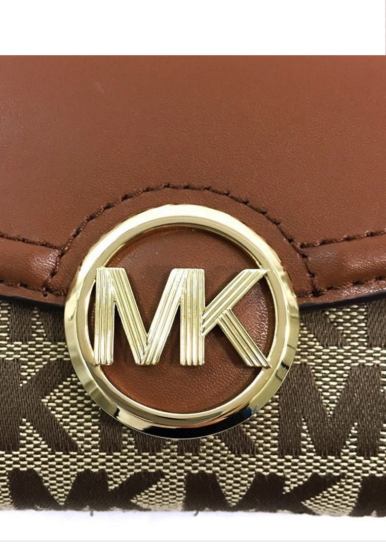 Michael Kors Fulton Large Flap Continental Wallet- Brown