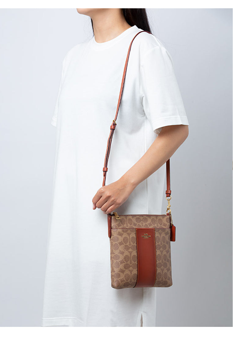 Coach messenger crossbody in colorblock signature canvas deals