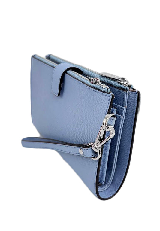Michael Kors Jet Set Travel Large Double Zip Wristlet - Pale Blue