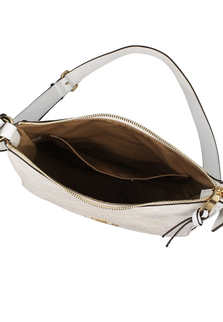 Coach Ellie File Bag In Signature Canvas White