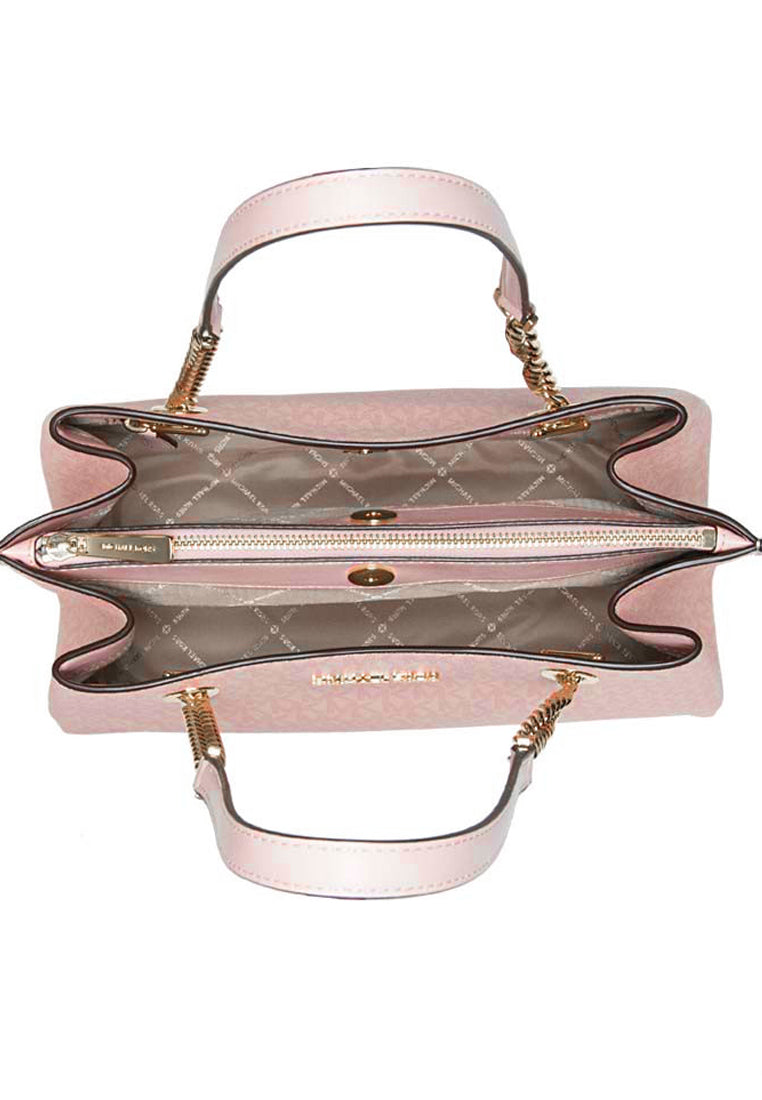 Michael Kors Teagan Large Signature Shoulder Bag - Dark Powder Blush