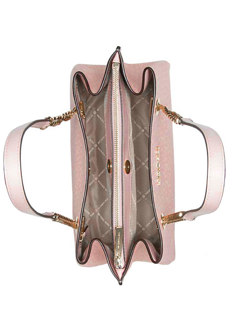 Michael Kors Teagan Large Signature Shoulder Bag - Dark Powder Blush