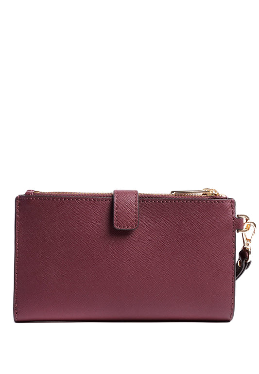Michael Kors Jet Set Travel Large Double Zip Wristlet - Merlot
