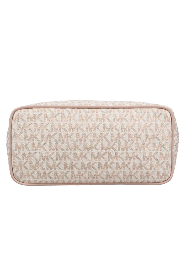 Michael Kors Jet Set Travel Extra-Small Logo Top-Zip Tote Bag - Vanilla/Pink