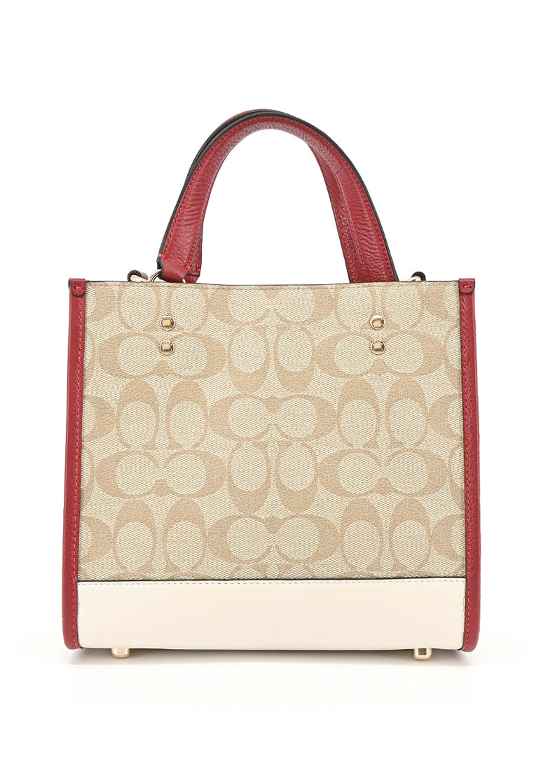 Coach Lunar New Year Dempsey Tote 22 In Signature Canvas With Rabbit And Carriage - Light Brown/Multi