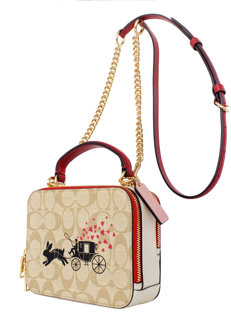 Coach Lunar New Year Box Crossbody In Signature Canvas With