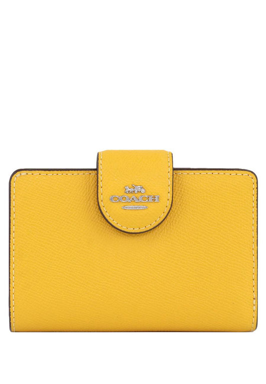 Coach Medium Corner Zip Wallet - Yellow