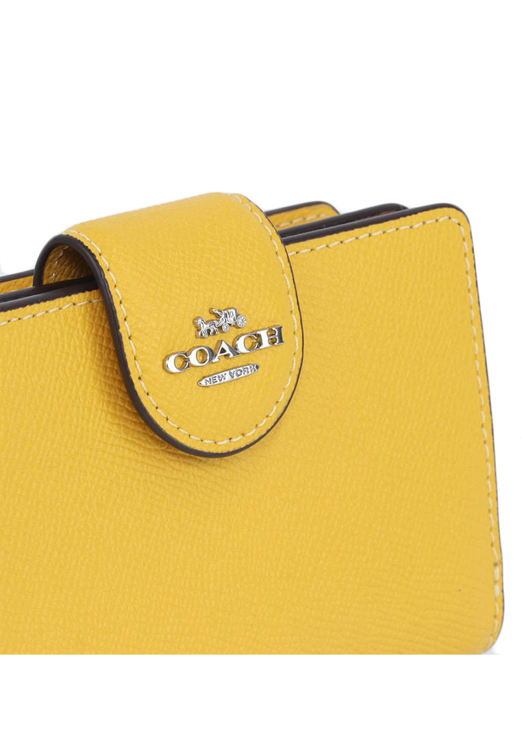 Coach Medium Corner Zip Wallet - Yellow