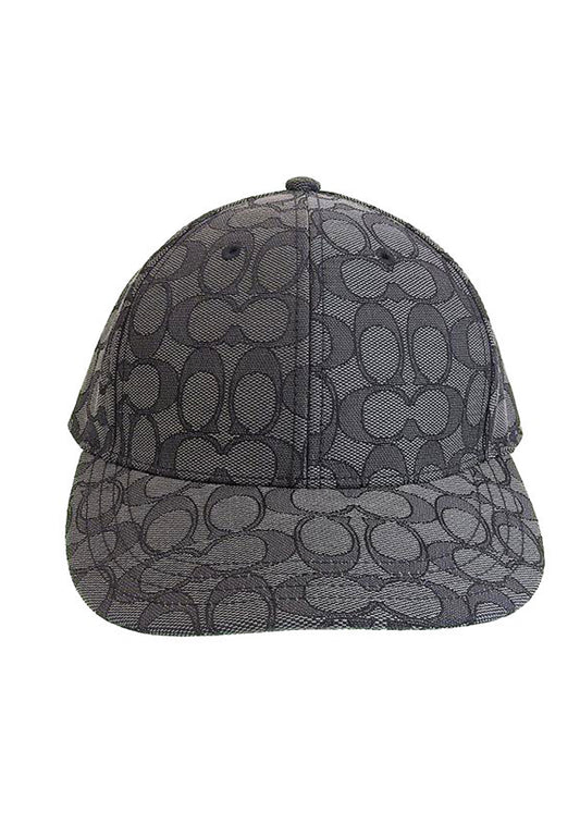 Coach Signature Jacquard Cap - Black