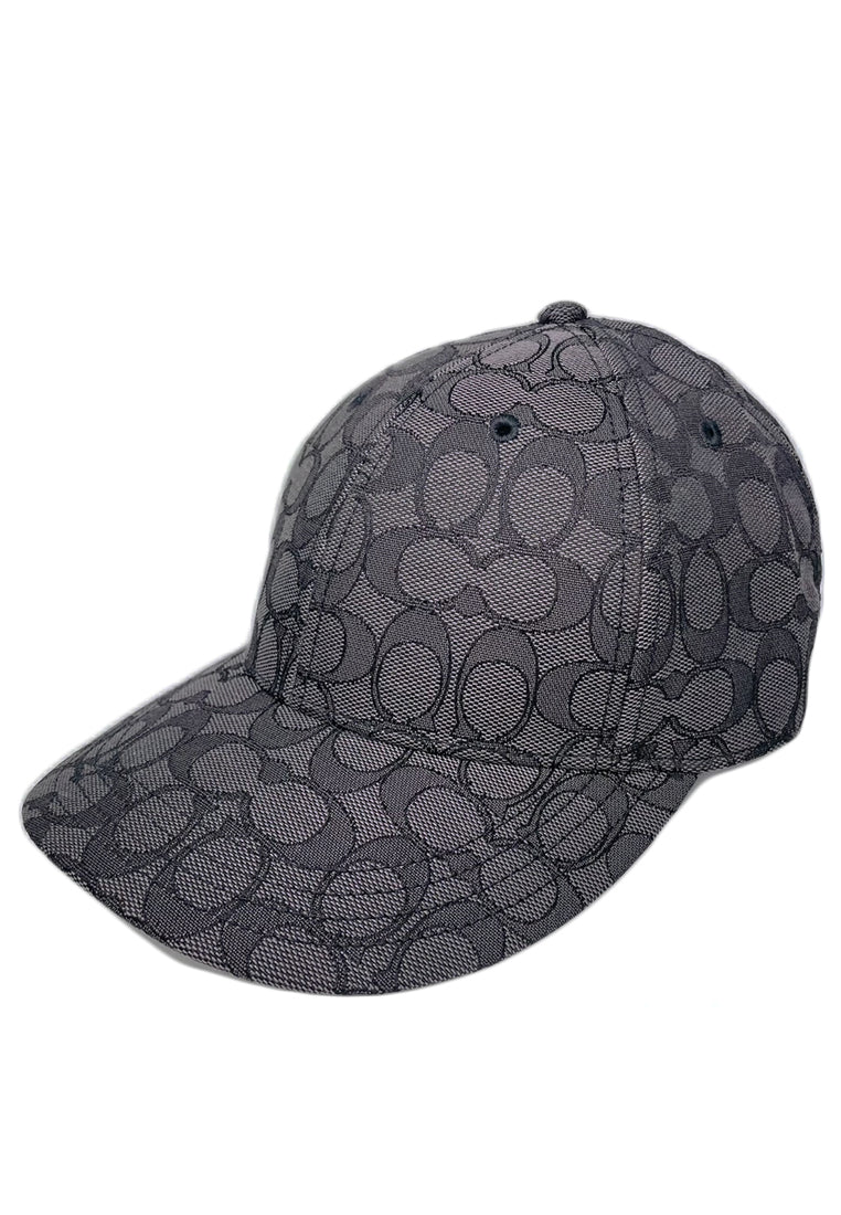 Coach Signature Jacquard Cap - Black