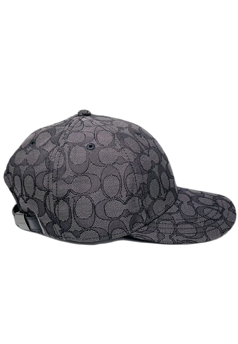 Coach Signature Jacquard Cap - Black