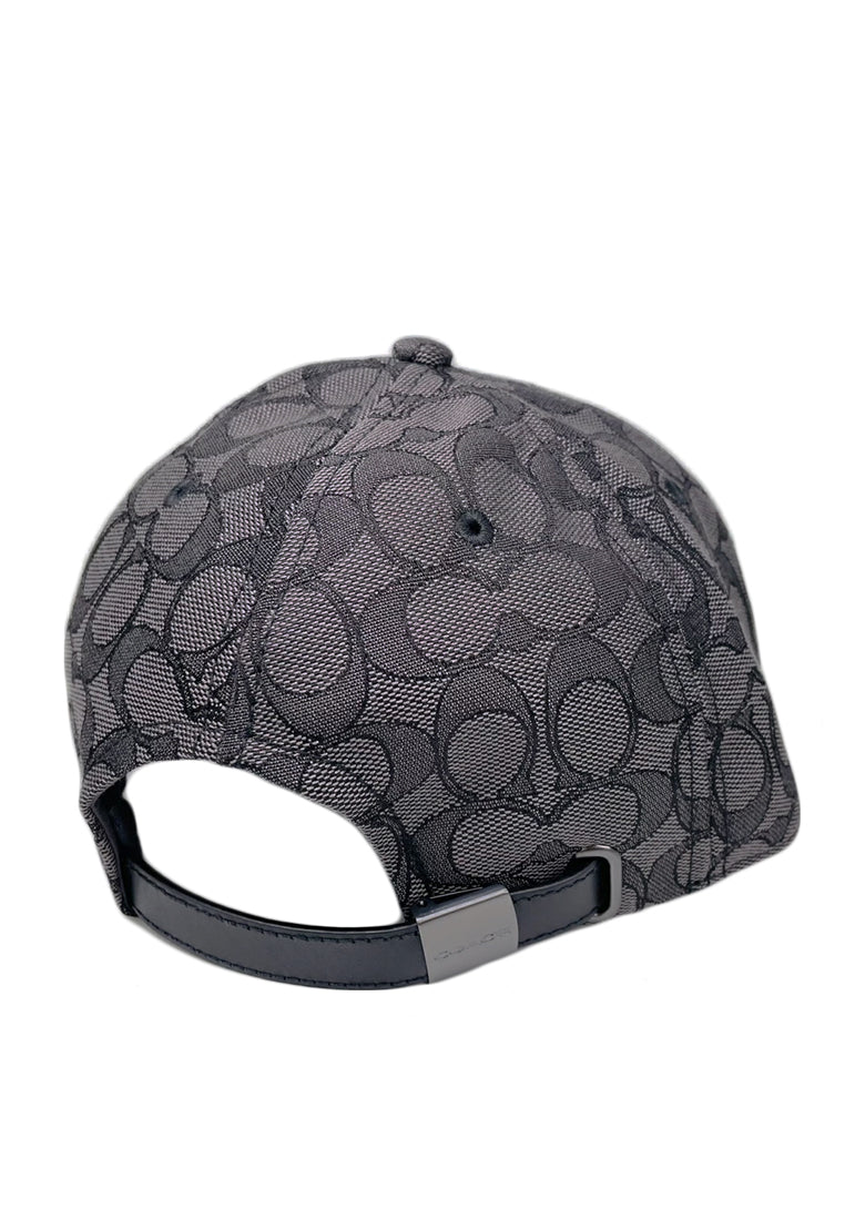 Coach Signature Jacquard Cap - Black