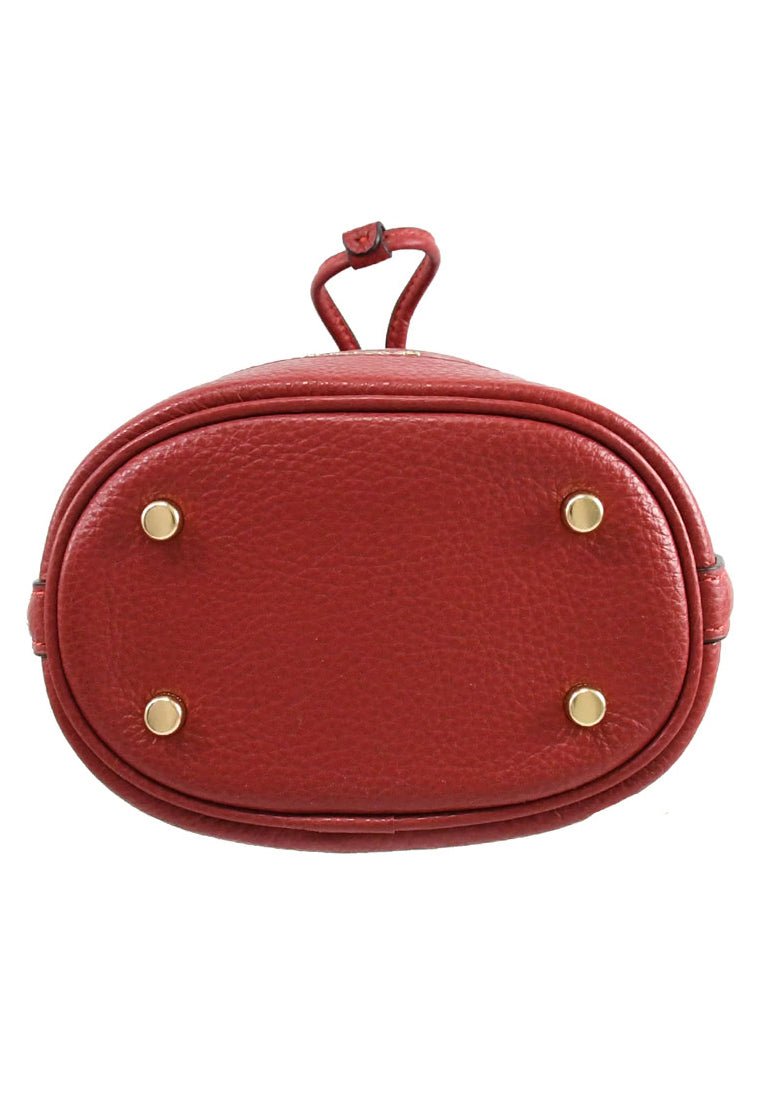 Coach Leather Dempsey Drawstring Bucket Bag 15 - Red