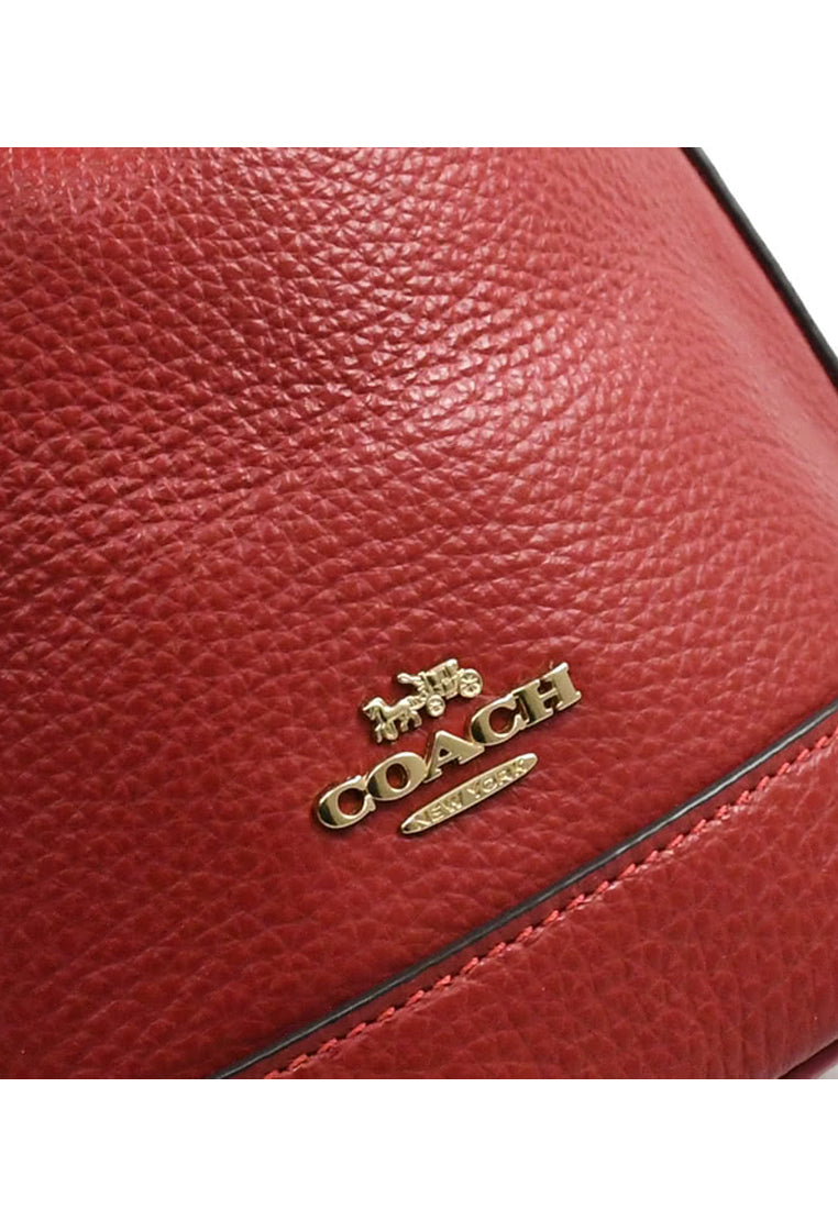 Coach Leather Dempsey Drawstring Bucket Bag 15 - Red