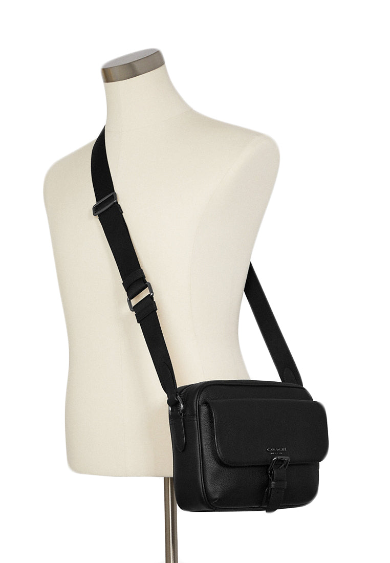 Coach Mens Hudson Crossbody Bag - Black