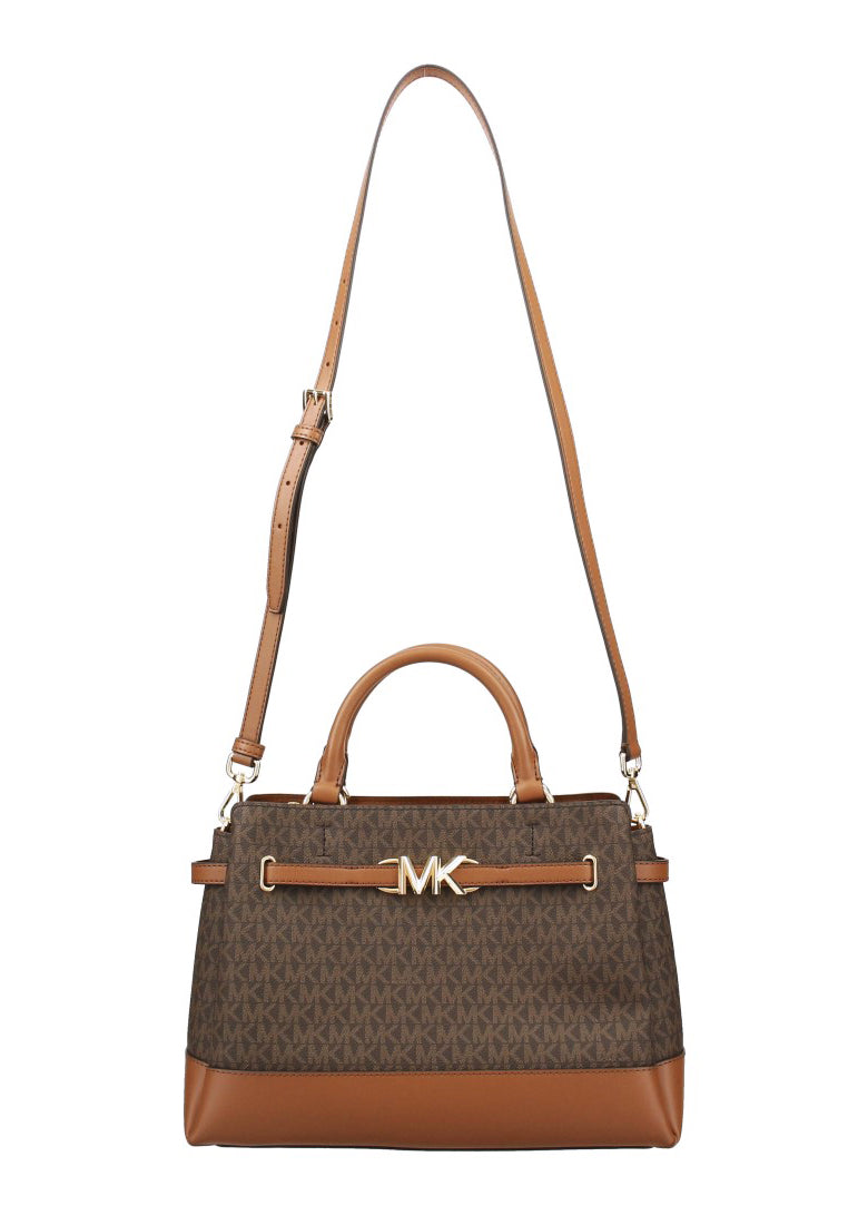 Michael Kors Reed Large Logo Belted Satchel - Brown