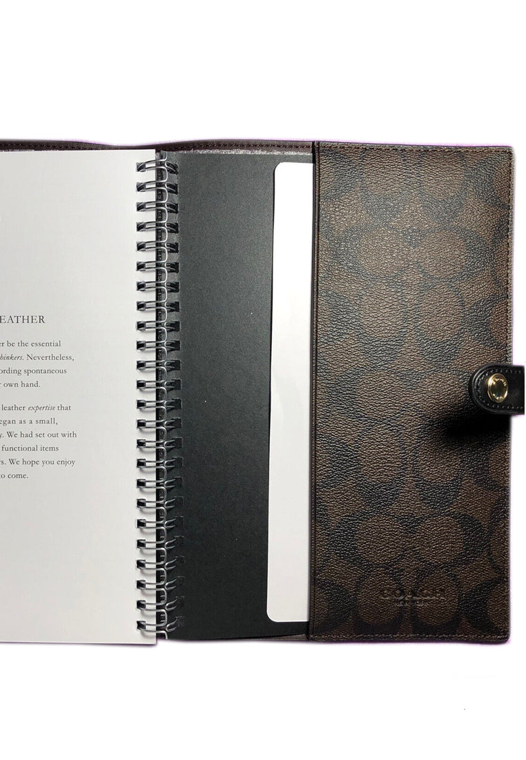 Coach Notebook In Signature Canvas - Dark Brown – Haute Style Malaysia
