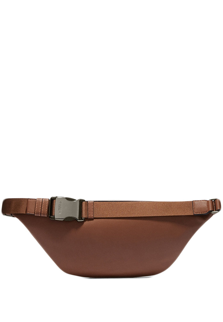 Coach Mens Warren Belt Bag In Signature With Trompe Loeil Print - Brown