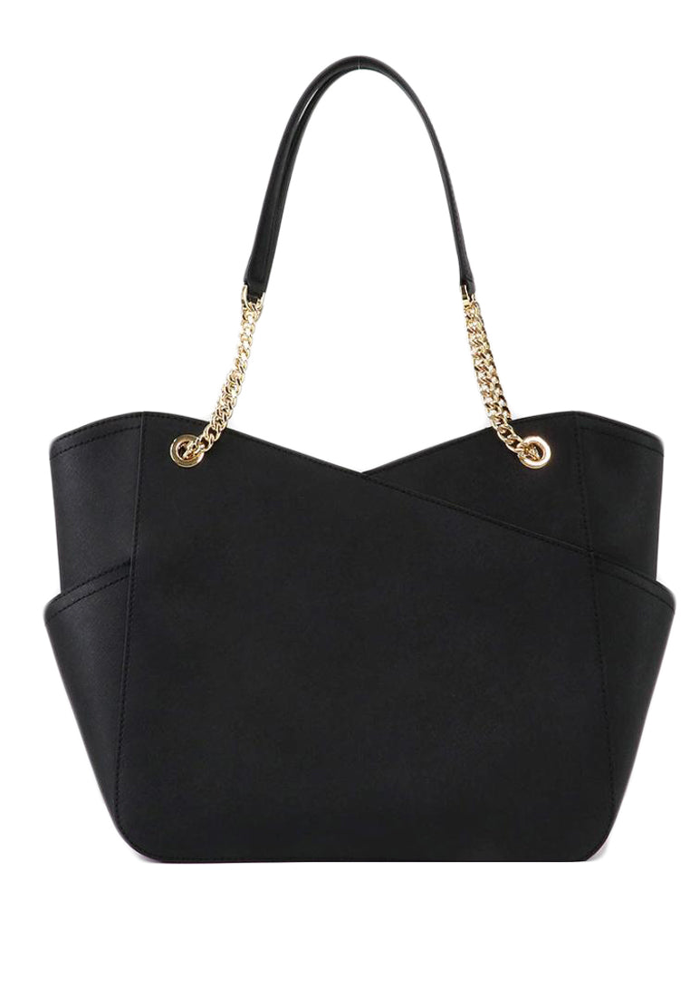 Michael Kors Jet Set Large Saffiano Leather Shoulder Bag - Black