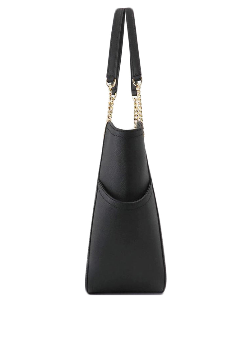 Michael Kors Jet Set Large Saffiano Leather Shoulder Bag - Black