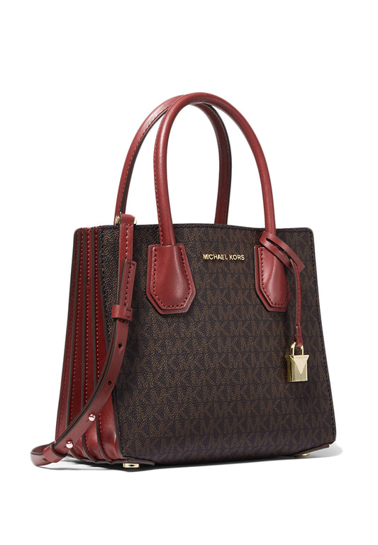 Michael Kors Mercer Medium Logo Accordion Tote Bag - Brandy