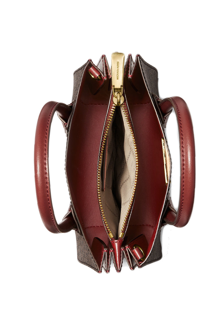Michael Kors Mercer Medium Logo Accordion Tote Bag - Brandy