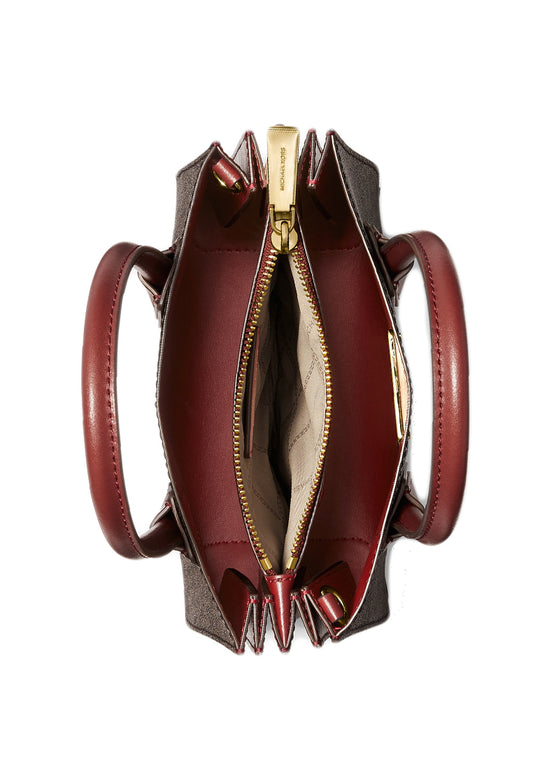 Michael Kors Mercer Medium Logo Accordion Tote Bag - Brandy