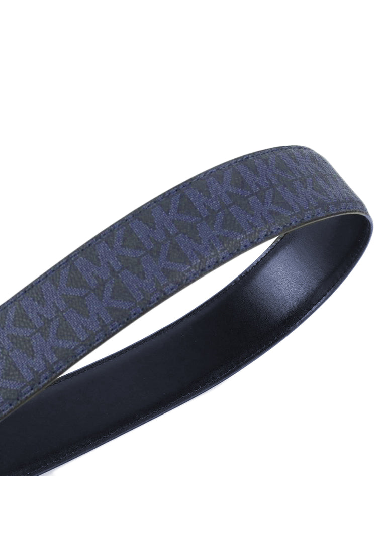 Michael Kors Mens Reversible Belt Signature Plaque Buckle Belt 34MM - Admiral