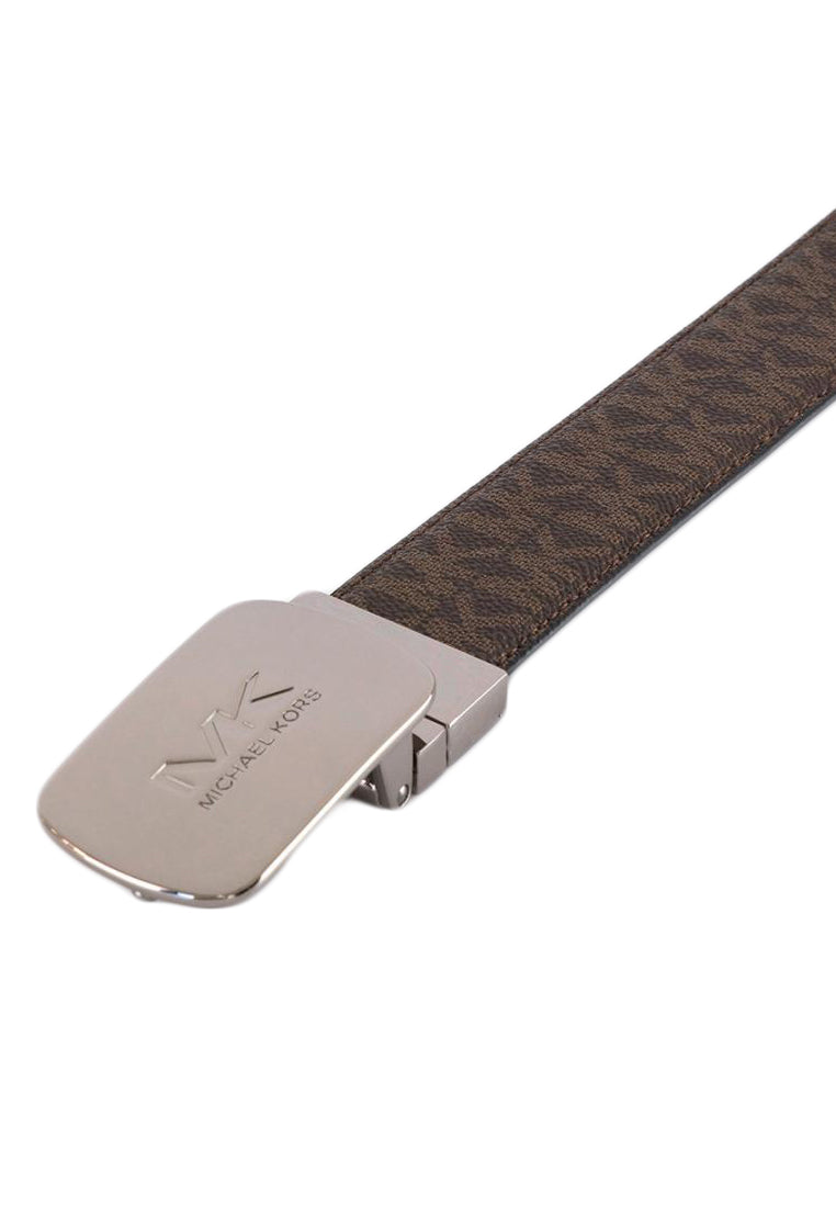 Michael Kors Reversible Belt Signature Plaque Buckle Belt 34MM - Brown