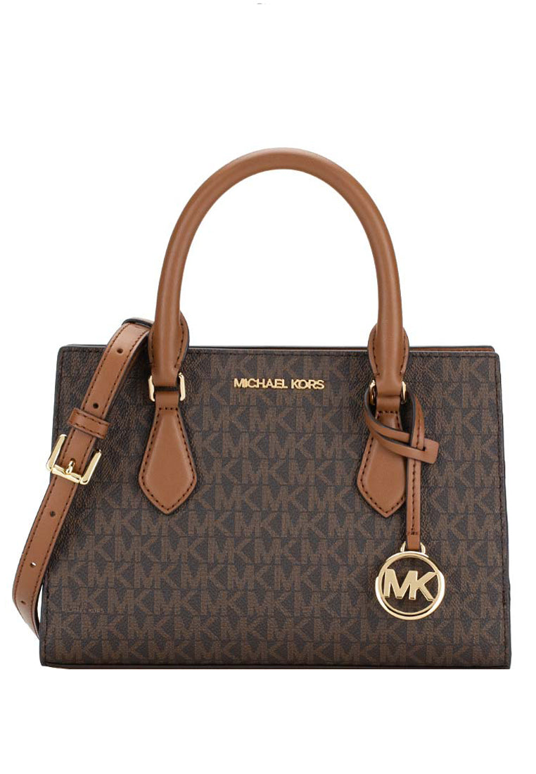 Michael Kors Sheila Logo Small Satchel - Brown