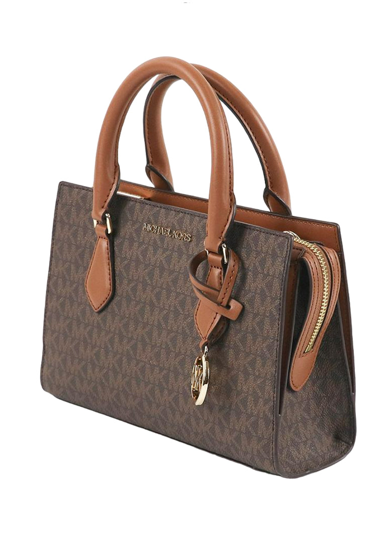 Michael Kors Sheila Logo Small Satchel - Brown
