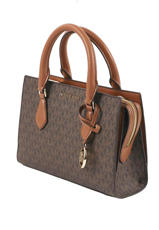 Michael Kors Sheila Logo Small Satchel - Brown