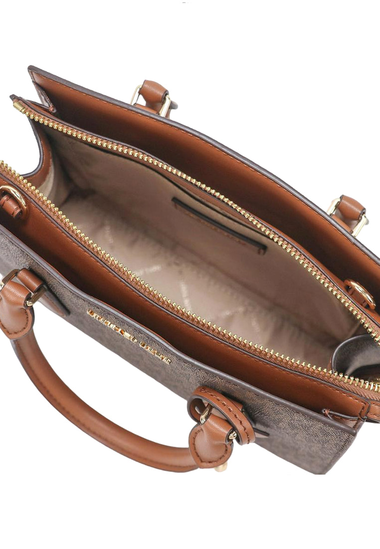 Michael Kors Sheila Logo Small Satchel - Brown