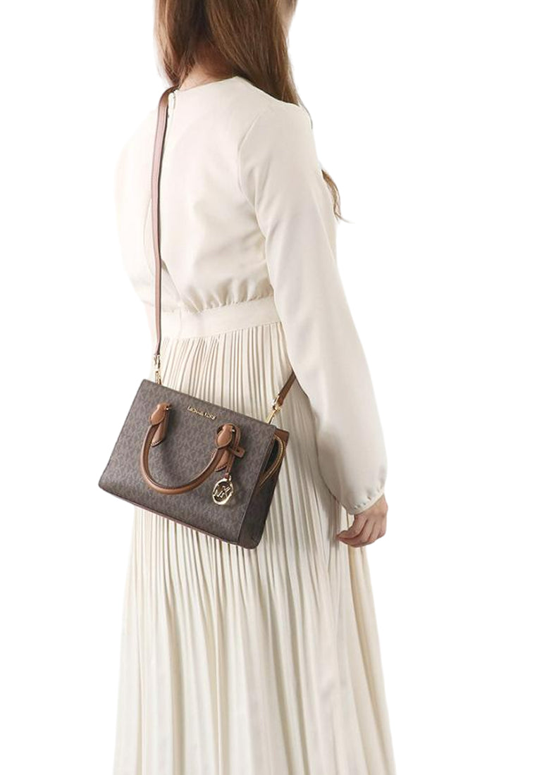 Michael Kors Sheila Logo Small Satchel - Brown