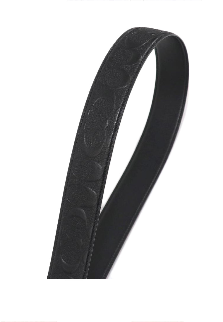 Coach Mens Wide Harness Cut To Size Reversible Signature Leather Belt 38MM - Black