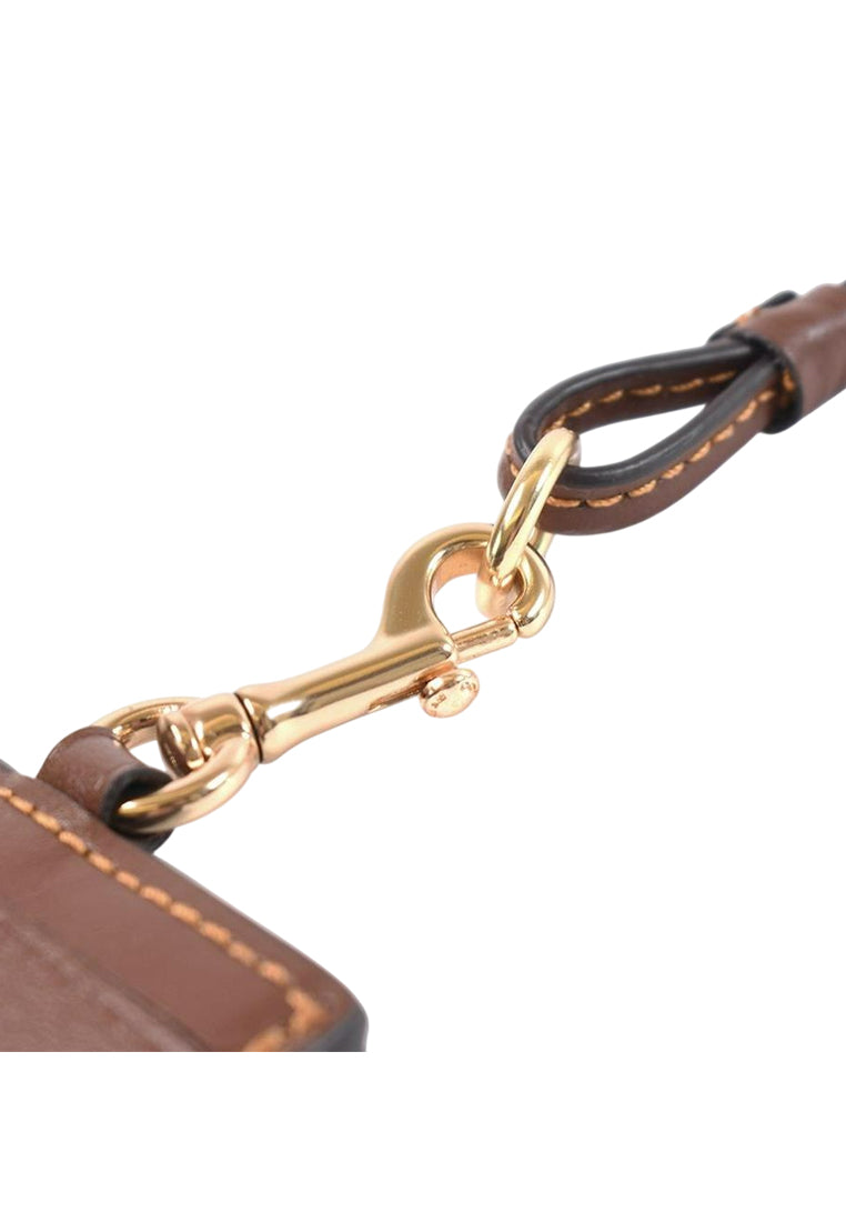 Coach ID Lanyard In Signature Canvas - Tan/Brown