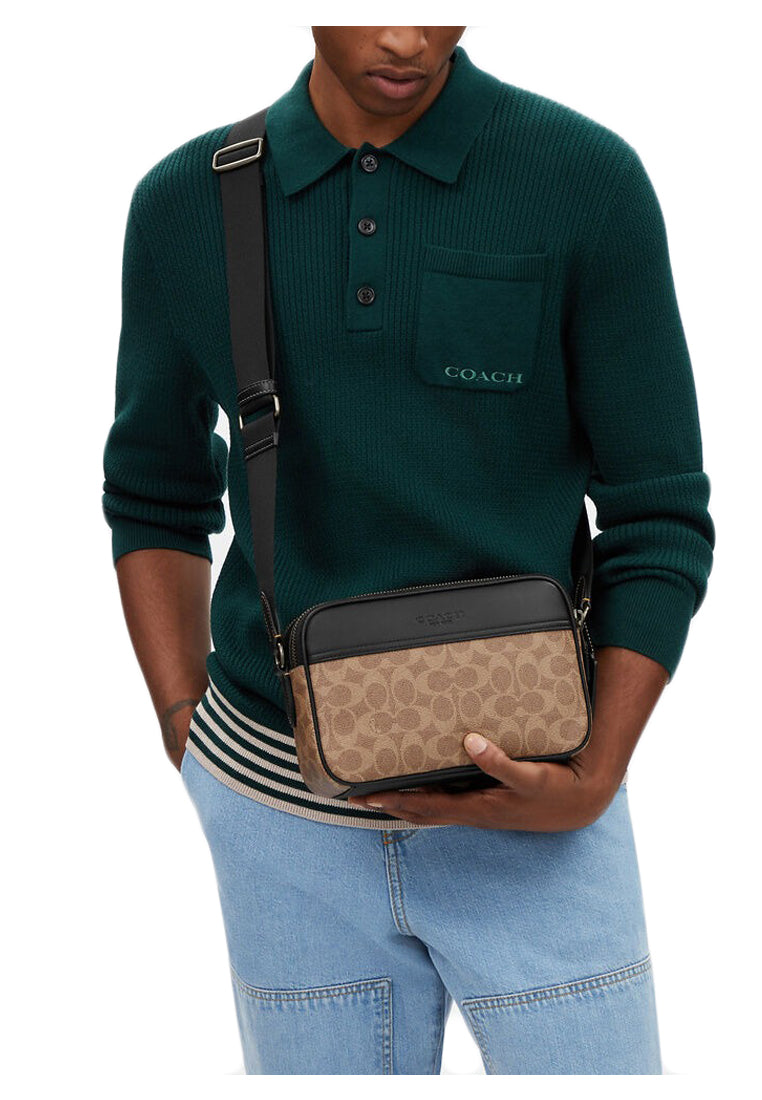 Coach Mens Graham Crossbody Bag - Tan Brown