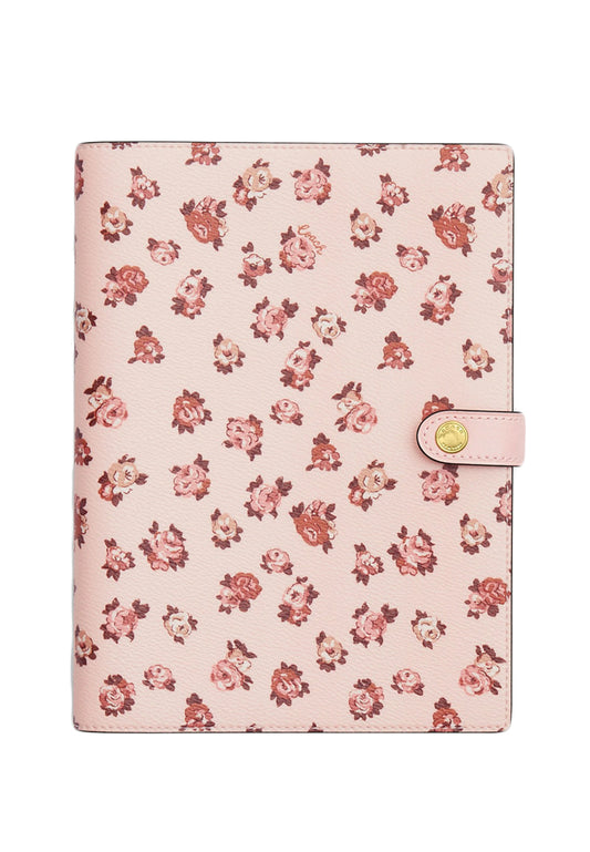 Coach Notebook With Rosette Print - Blush Multi