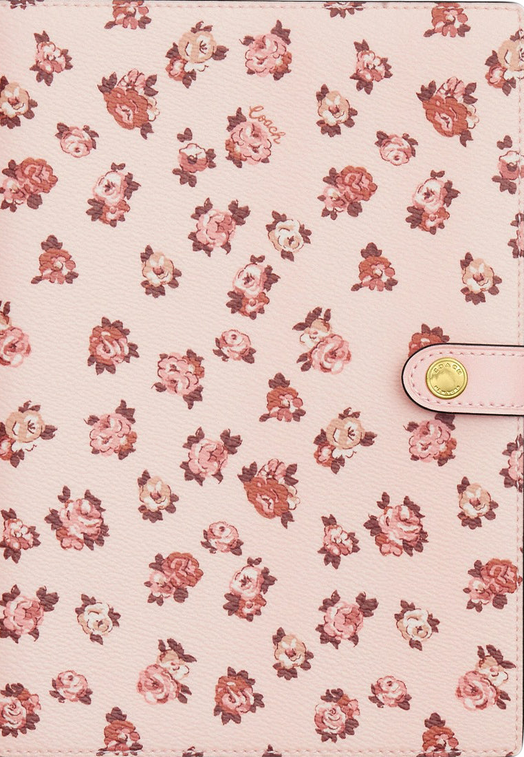 Coach Notebook With Rosette Print - Blush Multi