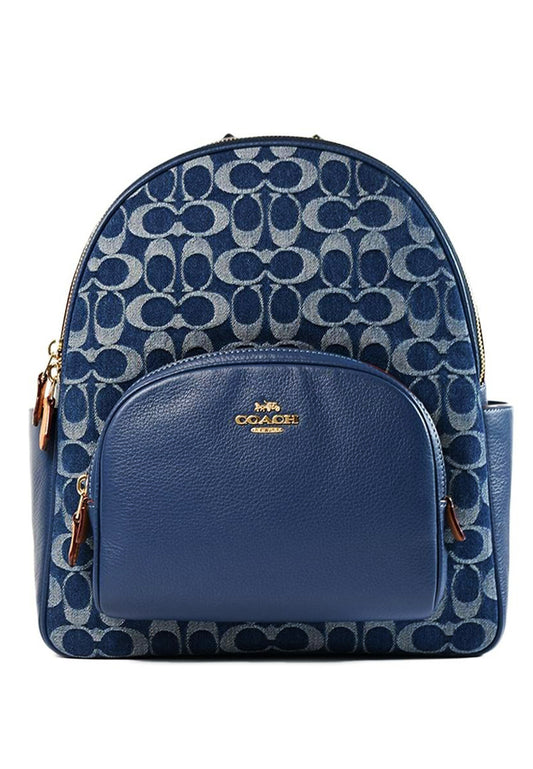 Coach Court Backpack in Signature Denim - Denim
