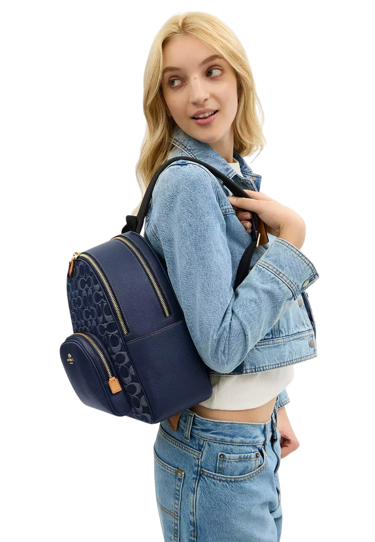 Coach Court Backpack in Signature Denim - Denim