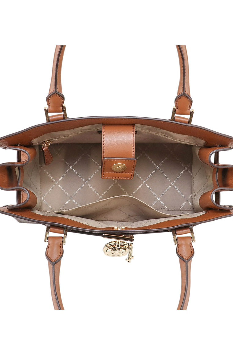 Michael Kors Hamilton Medium Logo Satchel - Brown