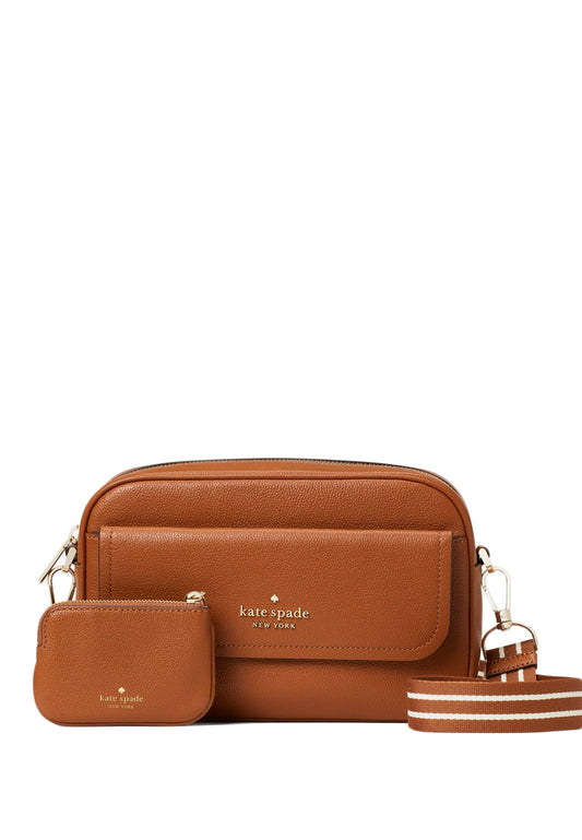 Kate Spade Rosie Pebbled Leather Flap Camera Bag - Brown