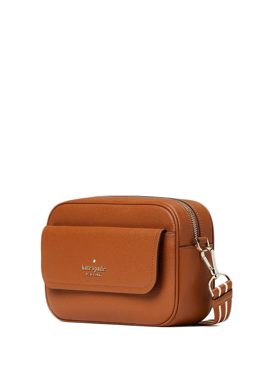 Kate Spade Rosie Pebbled Leather Flap Camera Bag - Brown