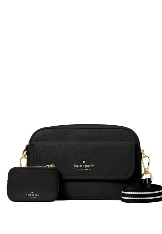 Kate Spade Rosie Pebbled Leather Flap Camera Bag - Black