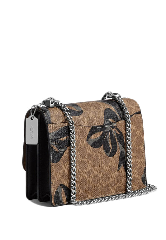 Coach Klare Crossbody Bag In Signature Canvas With Bow Print - Brown