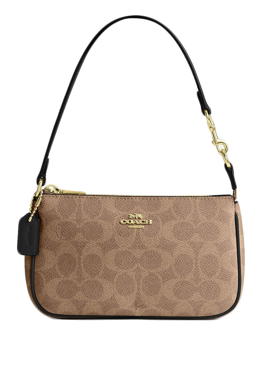 Coach Nolita 19 In Signature Canvas - Tan/Black