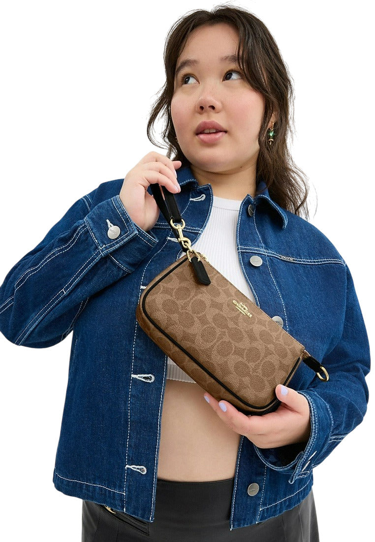 Coach Nolita 19 In Signature Canvas - Tan/Black